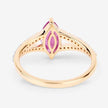 1.58 Carat Genuine Ruby and White Diamond 14K Yellow Gold Ring - Rings - Custom Crafting Alliance, LLC