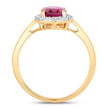 1.59 Carat Genuine Ruby and White Diamond 10K Yellow Gold Ring - Rings - Custom Crafting Alliance, LLC