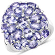 7.08 Carat Genuine Tanzanite .925 Sterling Silver Ring