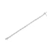 10K White Gold 4.0 cttw Brilliant Round-cut and Baguette Diamond Floral Cluster Link Bracelet (I-J Clarity, I1-I2 Color) - Size 7