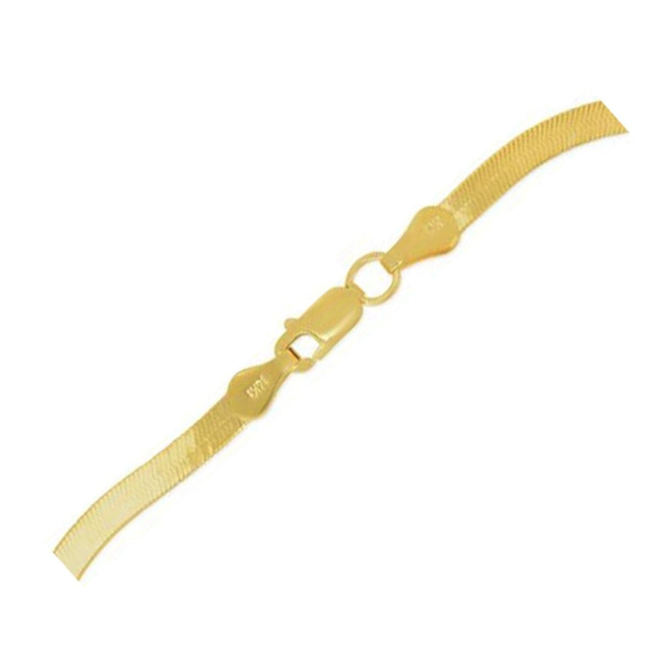 1.5mm 14k Yellow Gold Super Flex Herringbone Anklet - Accessories - Custom Crafting Alliance, LLC