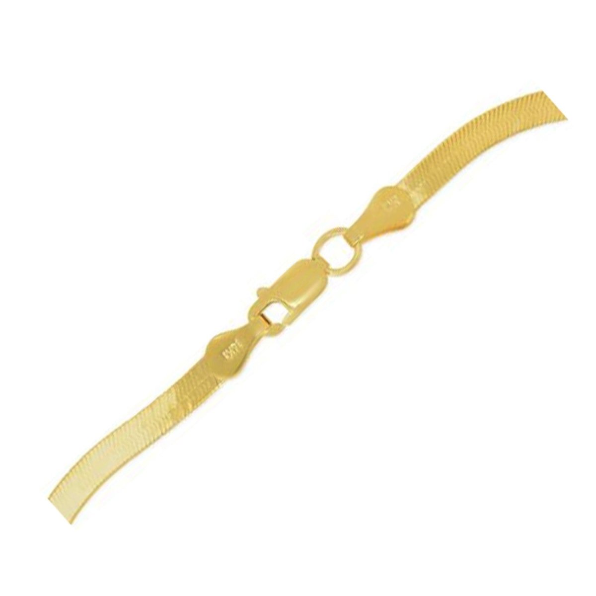 1.5mm 14k Yellow Gold Super Flex Herringbone Anklet - Accessories - Custom Crafting Alliance, LLC