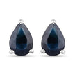 1.60 Carat Genuine Blue Sapphire 10K White Gold Earrings - Earrings - Custom Crafting Alliance, LLC
