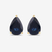 1.60 Carat Genuine Blue Sapphire 10K Yellow Gold Earrings - Earrings - Custom Crafting Alliance, LLC