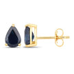 1.60 Carat Genuine Blue Sapphire 10K Yellow Gold Earrings - Earrings - Custom Crafting Alliance, LLC