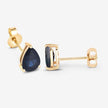 1.60 Carat Genuine Blue Sapphire 10K Yellow Gold Earrings - Earrings - Custom Crafting Alliance, LLC
