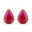 1.60 Carat Genuine Ruby 10K Yellow Gold Earrings - Earrings - Custom Crafting Alliance, LLC