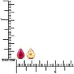 1.60 Carat Genuine Ruby 10K Yellow Gold Earrings - Earrings - Custom Crafting Alliance, LLC