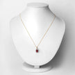 1.60 Carat Genuine Ruby and White Diamond 10K Yellow Gold Pendant - Pendants - Custom Crafting Alliance, LLC