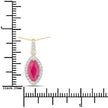 1.60 Carat Genuine Ruby and White Diamond 14K Yellow Gold Pendant - Pendants - Custom Crafting Alliance, LLC