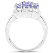 1.19 Carat Genuine Tanzanite .925 Sterling Silver Ring