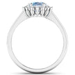 1.62 Carat Genuine Aquamarine and White Diamond 14K White Gold Ring - Rings - Custom Crafting Alliance, LLC
