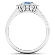 1.62 Carat Genuine Aquamarine and White Diamond 14K White Gold Ring - Rings - Custom Crafting Alliance, LLC
