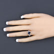 1.62 Carat Genuine Blue Sapphire and White Diamond 14K White Gold Ring - Rings - Custom Crafting Alliance, LLC