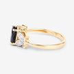 1.62 Carat Genuine Blue Sapphire and White Diamond 14K Yellow Gold Ring - Rings - Custom Crafting Alliance, LLC