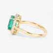 1.62 Carat Genuine Ethiopian Emerald and White Diamond 14K Yellow Gold Ring - Rings - Custom Crafting Alliance, LLC
