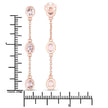 1.62 Carat Genuine Morganite .925 Sterling Silver Earrings - Earrings - Custom Crafting Alliance, LLC