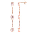 1.62 Carat Genuine Morganite .925 Sterling Silver Earrings - Earrings - Custom Crafting Alliance, LLC