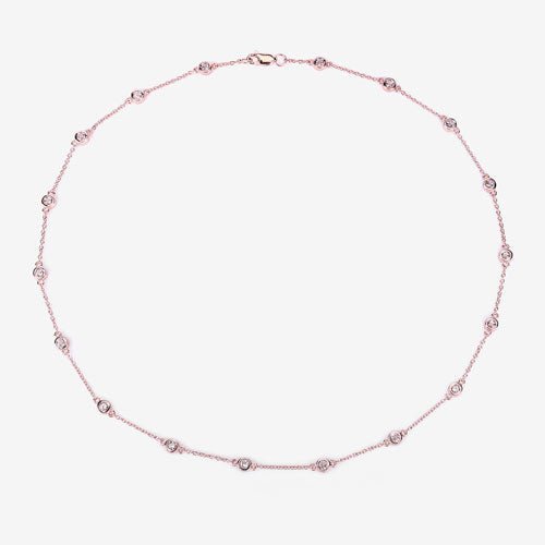 1.62 Carat Genuine Morganite .925 Sterling Silver Necklace - Necklaces - Custom Crafting Alliance, LLC