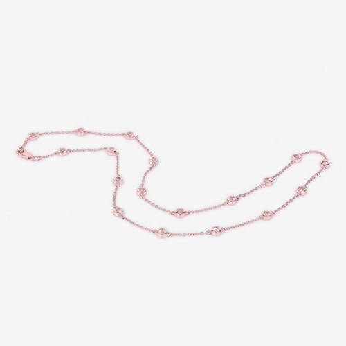 1.62 Carat Genuine Morganite .925 Sterling Silver Necklace - Necklaces - Custom Crafting Alliance, LLC