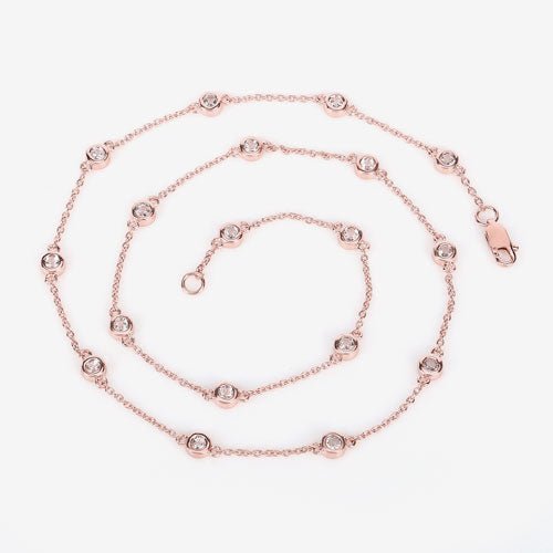 1.62 Carat Genuine Morganite .925 Sterling Silver Necklace - Necklaces - Custom Crafting Alliance, LLC
