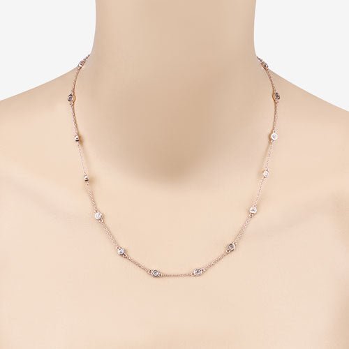 1.62 Carat Genuine Morganite .925 Sterling Silver Necklace - Necklaces - Custom Crafting Alliance, LLC