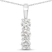 0.51 Carat Genuine Lab Grown Diamond 14K White Gold Pendant