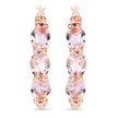1.63 Carat Genuine Morganite and White Diamond .925 Sterling Silver Earrings - Earrings - Custom Crafting Alliance, LLC