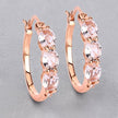 1.63 Carat Genuine Morganite and White Diamond .925 Sterling Silver Earrings - Earrings - Custom Crafting Alliance, LLC
