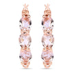 1.63 Carat Genuine Morganite and White Diamond .925 Sterling Silver Earrings - Earrings - Custom Crafting Alliance, LLC