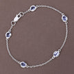 1.65 Carat Genuine Tanzanite .925 Sterling Silver Bracelet - Bracelets - Custom Crafting Alliance, LLC