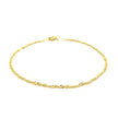 10k Yellow Gold Singapore Anklet 1.5mm