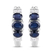 1.66 Carat Genuine Blue Sapphire and White Topaz .925 Sterling Silver Earrings - Earrings - Custom Crafting Alliance, LLC