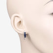 1.66 Carat Genuine Blue Sapphire and White Topaz .925 Sterling Silver Earrings - Earrings - Custom Crafting Alliance, LLC
