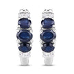 1.66 Carat Genuine Blue Sapphire and White Topaz .925 Sterling Silver Earrings - Earrings - Custom Crafting Alliance, LLC