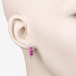 1.66 Carat Genuine Ruby and White Topaz .925 Sterling Silver Earrings - Earrings - Custom Crafting Alliance, LLC