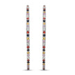 2.24 Carat Genuine Multi Sapphire .925 Sterling Silver Earrings