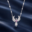 925 Sterling Silver White Gold Plated Synthetic Opal 40+5cm Necklace for Women