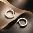 925 Sterling Silver Plated Black Gold Earrings for Women