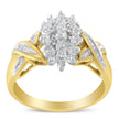 10K Yellow Gold Round And Baguette-Cut Diamond Ring (1/2 Cttw, H-I Color, I1-I2 Clarity) - Size 6