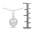 1.52 Carat Genuine White Cubic Zirconia .925 Sterling Silver Pendant