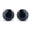 1.70 Carat Genuine Blue Sapphire 14K White Gold Earrings - Earrings - Custom Crafting Alliance, LLC