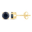 1.70 Carat Genuine Blue Sapphire 14K Yellow Gold Earrings - Earrings - Custom Crafting Alliance, LLC