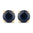 1.70 Carat Genuine Blue Sapphire 14K Yellow Gold Earrings - Earrings - Custom Crafting Alliance, LLC