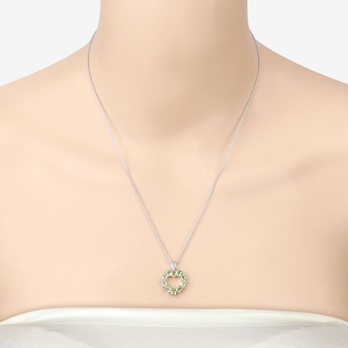 1.70 Carat Genuine Peridot .925 Sterling Silver Pendant - Pendants - Custom Crafting Alliance, LLC
