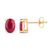 1.70 Carat Genuine Ruby 10K Yellow Gold Earrings - Earrings - Custom Crafting Alliance, LLC