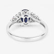 1.73 Carat Genuine Blue Sapphire and White Diamond 14K White Gold Ring - Rings - Custom Crafting Alliance, LLC