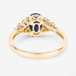 1.73 Carat Genuine Blue Sapphire and White Diamond 14K Yellow Gold Ring - Rings - Custom Crafting Alliance, LLC