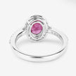 1.73 Carat Genuine Ruby and White Diamond 14K White Gold Ring - Rings - Custom Crafting Alliance, LLC