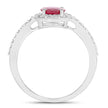 1.73 Carat Genuine Ruby and White Diamond 14K White Gold Ring - Rings - Custom Crafting Alliance, LLC